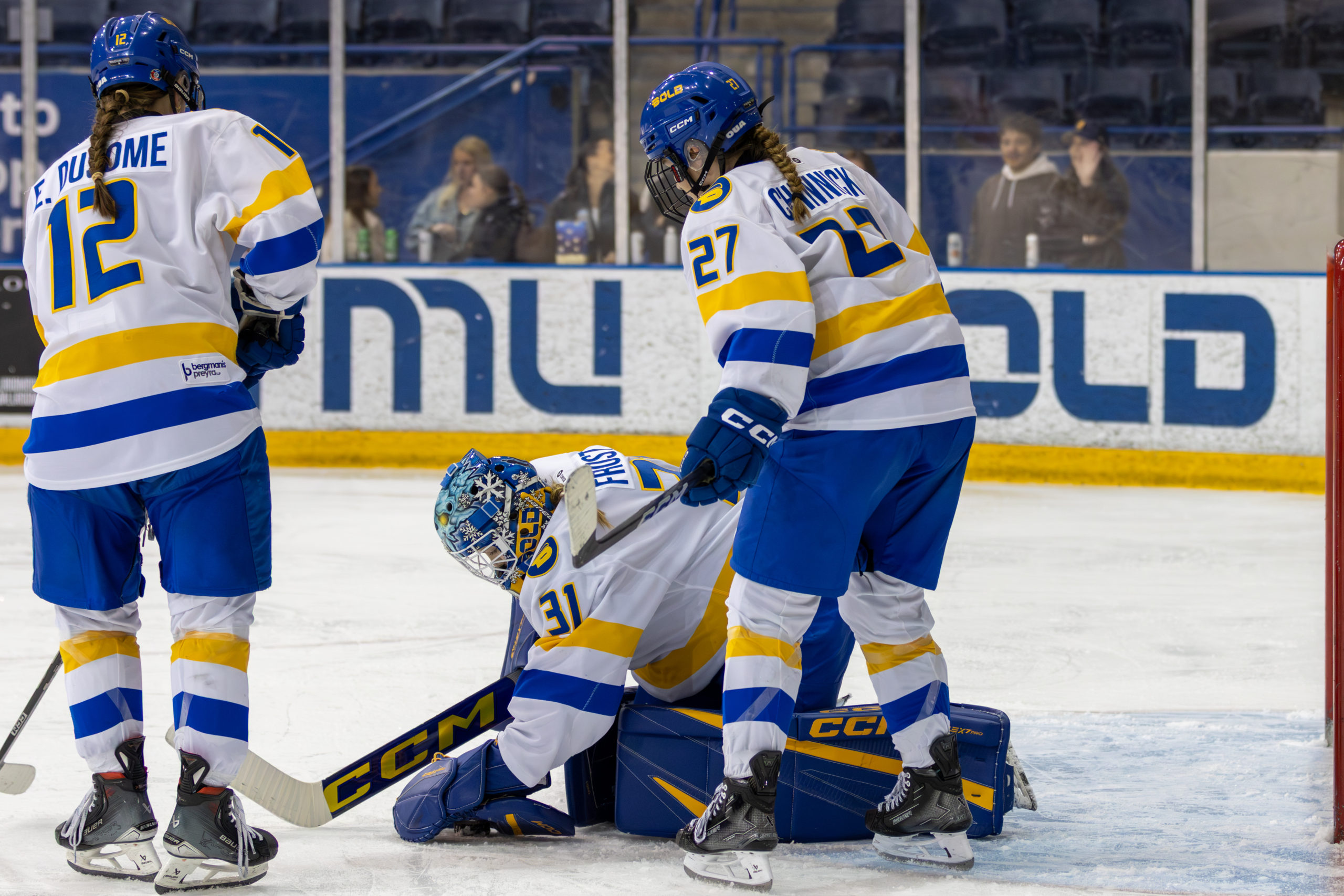 Katie Frost saves a Queen's shot