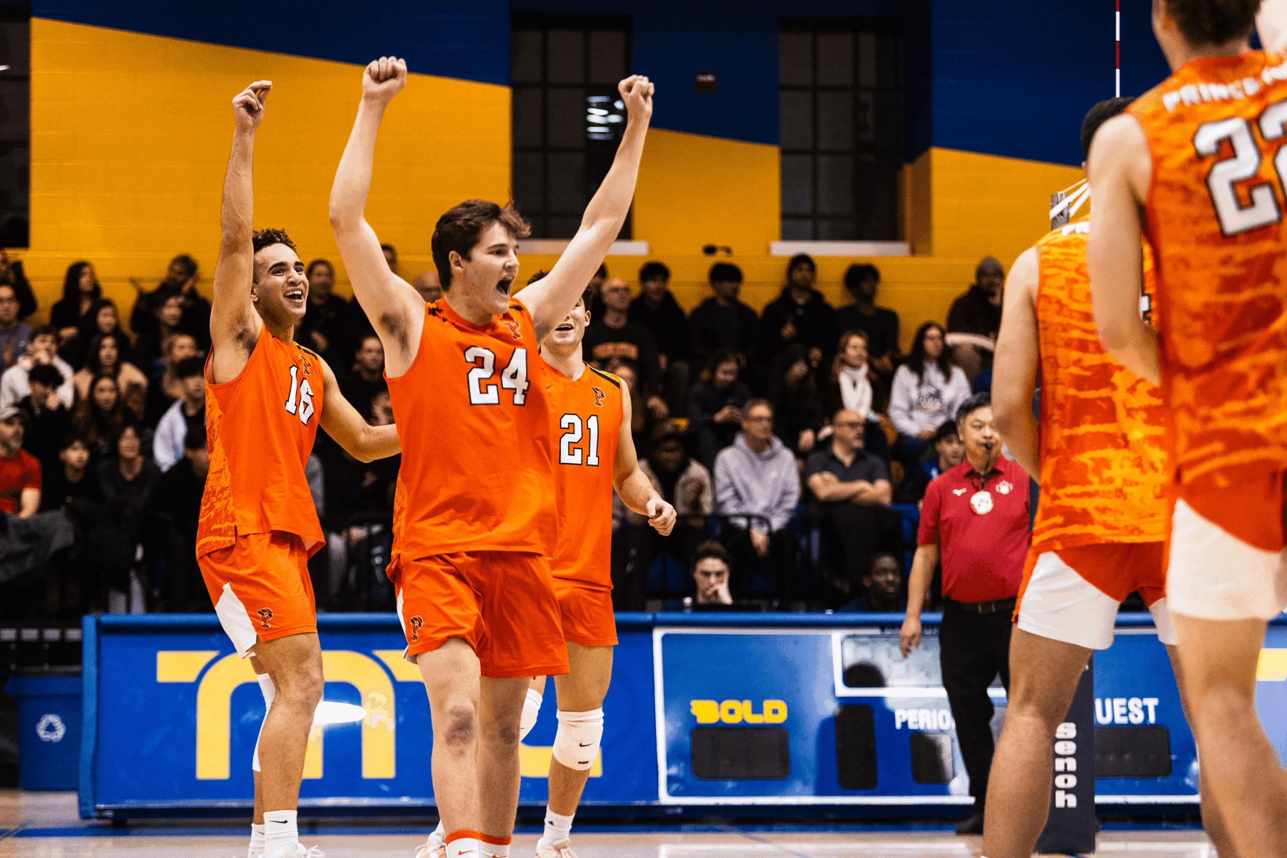 Princeton celebrates a point