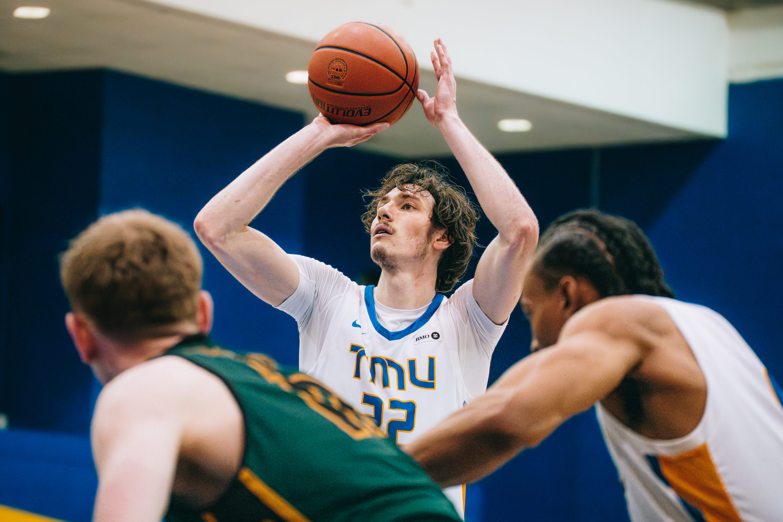 TMU player attempting a freethrow