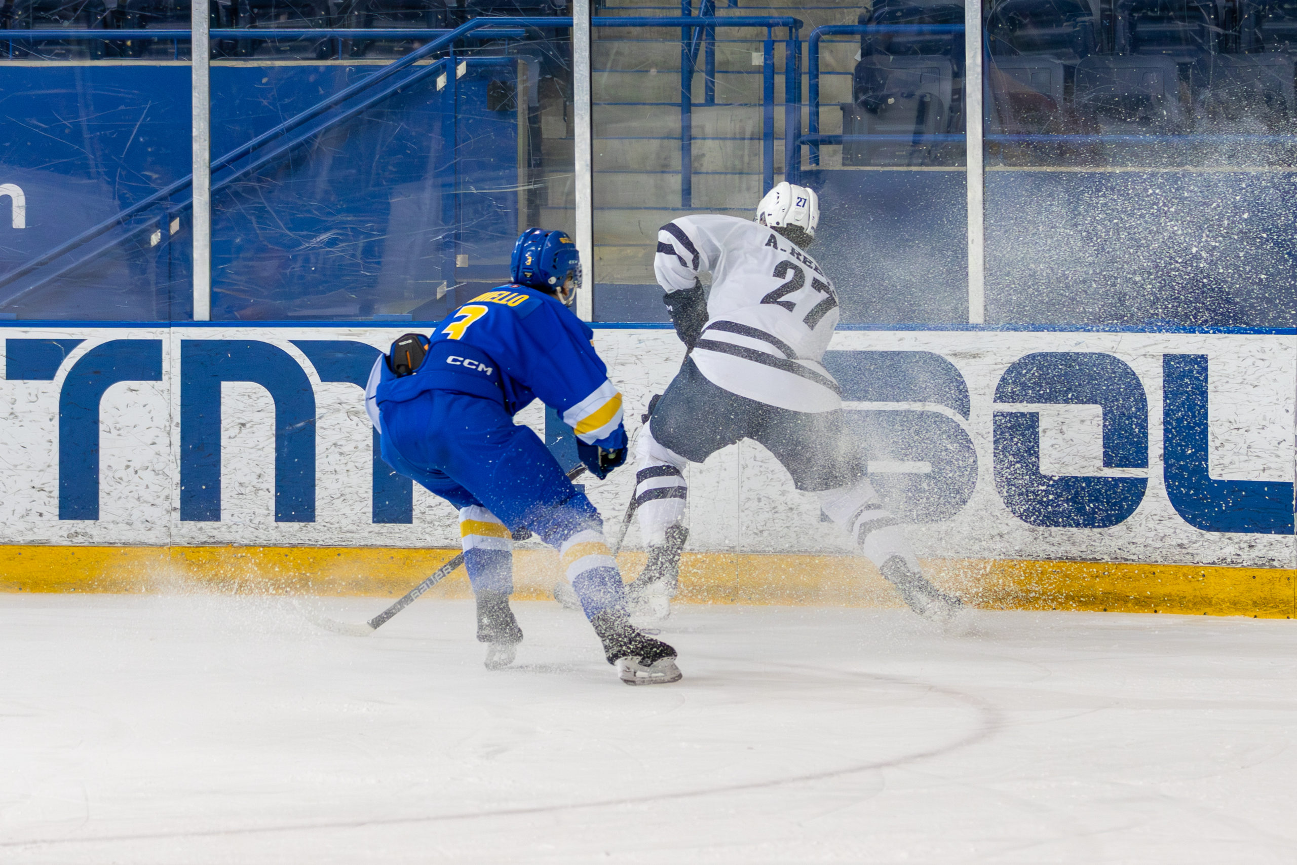 TMU and U of T battle for possession at the boards