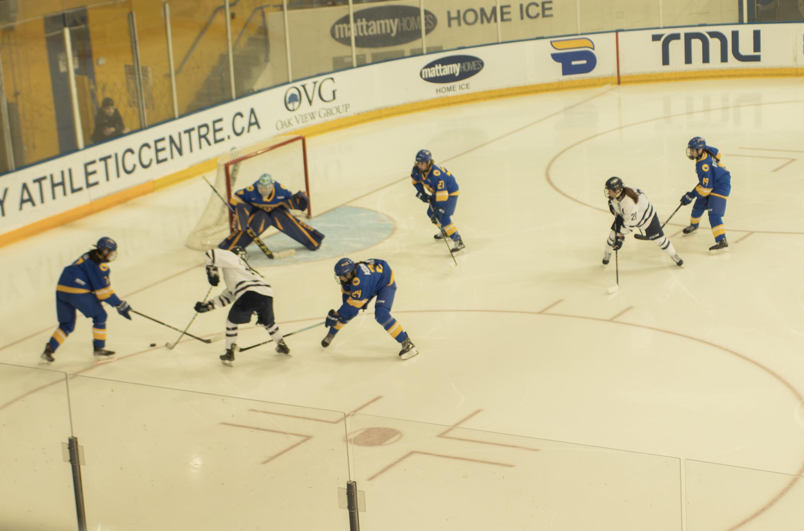 TMU protects their zone as U of T finds an offensive chance