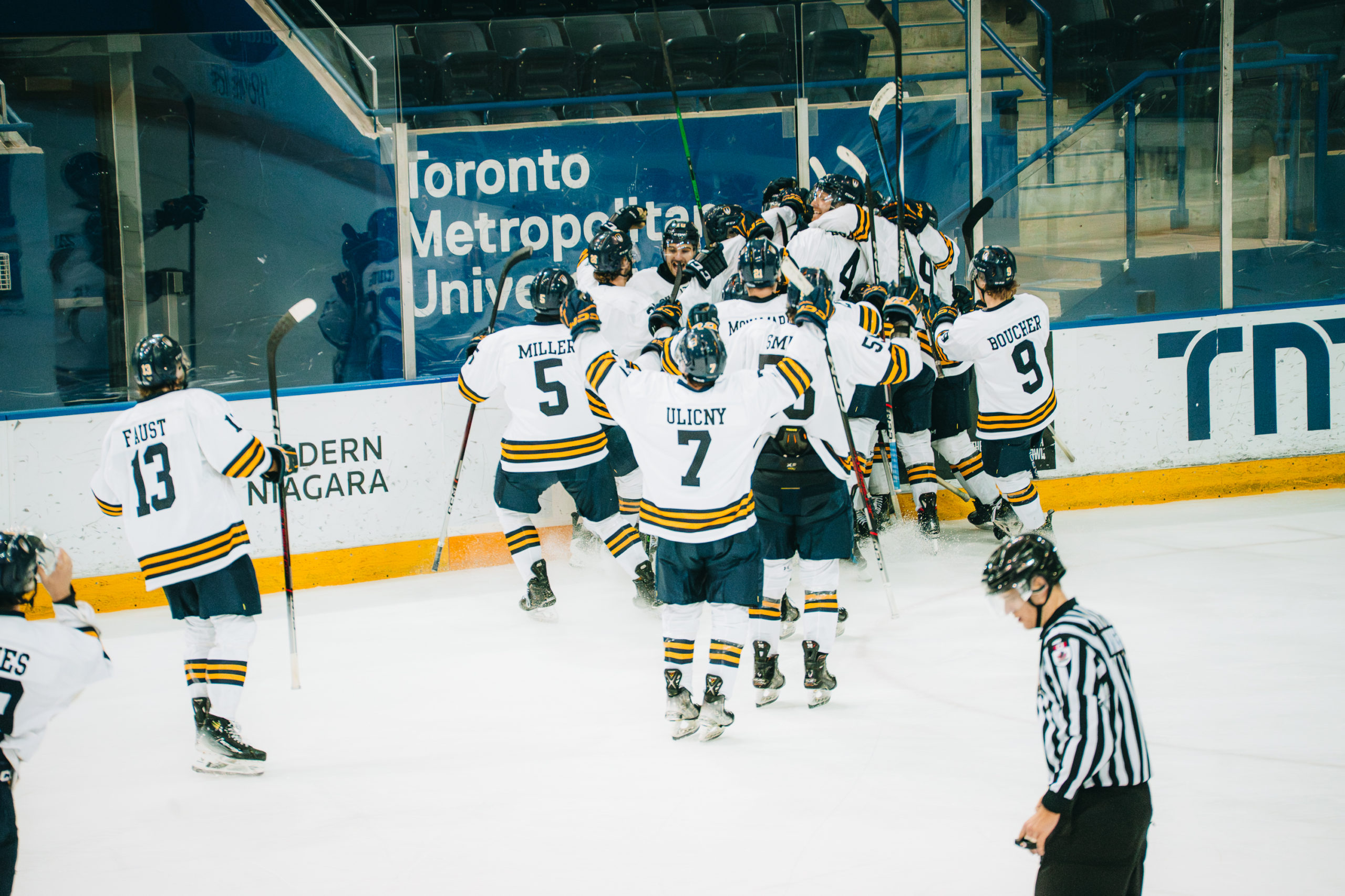 Windsor floods the ice to celebrate their double overtime win