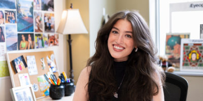 Photo of Negin Khodayari smiling in her office.