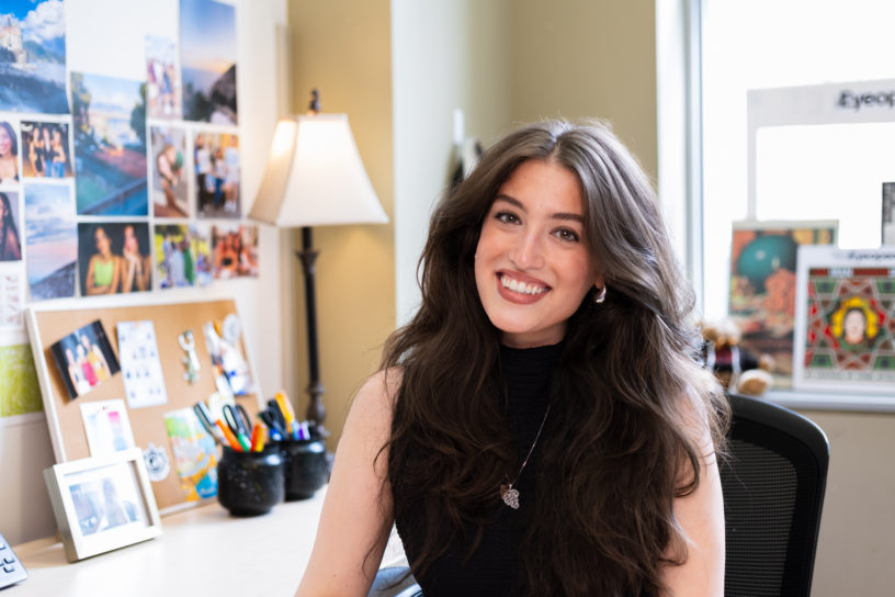 Photo of Negin Khodayari smiling in her office.