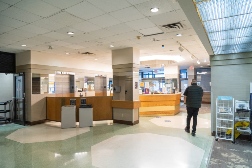Image of the lobby of the International Living Centre.