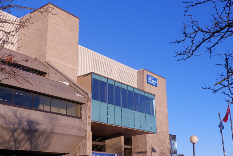 A photo of the outside of TMU's medical school in Brampton.