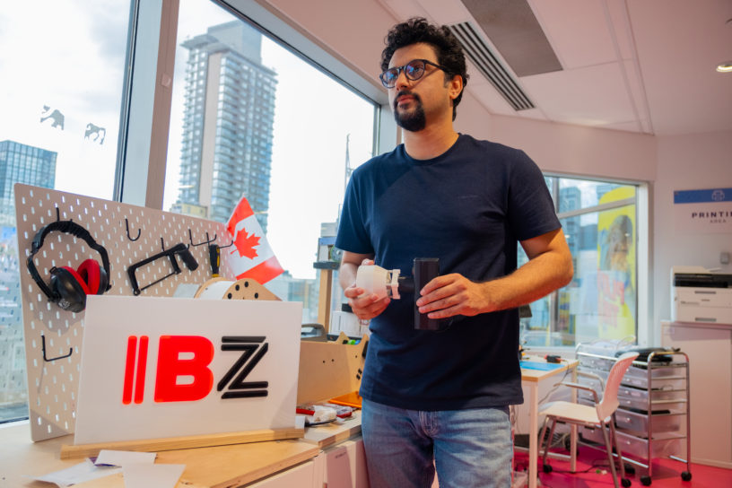 Ali Abedinpour, the maker of the Smart Lung, is pictured in the IBZ studio.