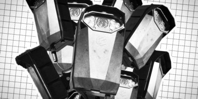 Collage of several ALPR Camera on a gridded background.