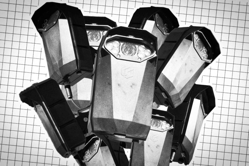 Collage of several ALPR Camera on a gridded background.