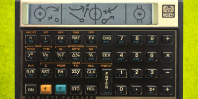 A calculator that displays sports plays instead of numbers.
